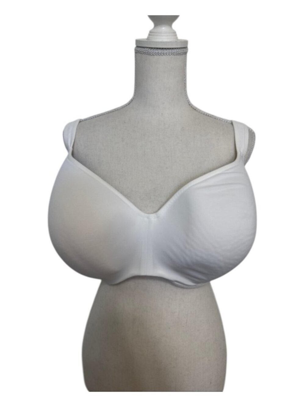 Cacique Smooth Balconette Bra Women's Size 48DDD White Comfort Intimates 0915